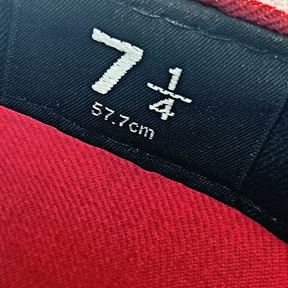 **RARE** BOSTON RED SOX New Era 59Fifty Fitted 7 1/4 RED/GREY 100% Wool Crown - Picture 6 of 11